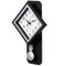 Clockswise Traditional Black Square Wood- Looking Pendulum Plastic Wall Clock QI004508.BK - alternate 5